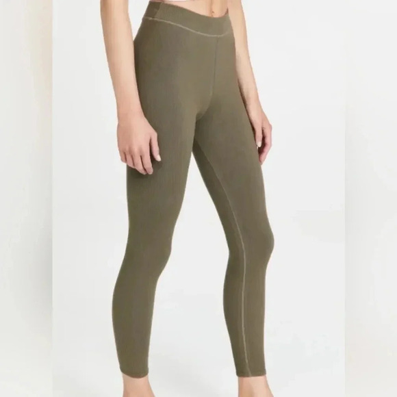 NWT Good American Chunky rib legging in sea‎ turtle green size 00/0  XXS/ XS - Picture 1 of 8